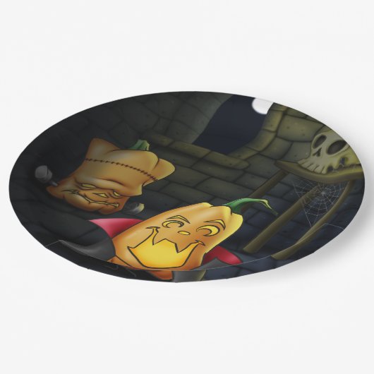 Pompoenmonsters Halloween/Birthday Paper Bord (Gekanteld)