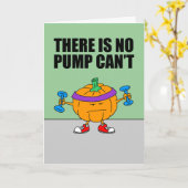 Pompoenmotivatie Schattigee workout fitness Kaart (Gele Bloem)