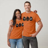  pompoenontwerp Retro Halloween T-shirt (Unisex)