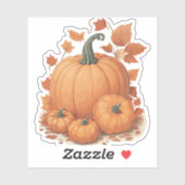 Pompoenontwerp Sticker (Vel)