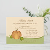 pompoenoogst-Baby shower Kaart (Staand voorkant)