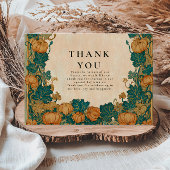 pompoenoogst bruiloft bedankkaart