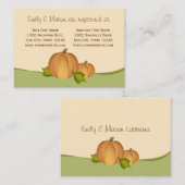 Pompoenoogst Douche Registry Informatiekaartje (Voorkant / Achterkant)