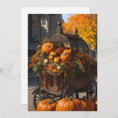 Pompoenoogst Elegantie - 5"x7" Platte Kerstkaart (Voorkant / Achterkant)