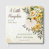 pompoenoogst | Floral Baby shower gastenboek (Voorkant)