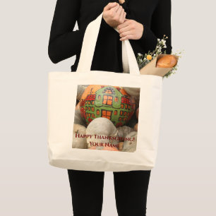 Pompoenoogst Grote Tote Bag