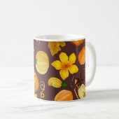 Pompoenoogst herfst Waterverf Pattern Koffiemok (Voorkant rechts)