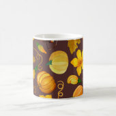 Pompoenoogst herfst Waterverf Pattern Koffiemok (Center)