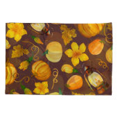 Pompoenoogst herfst Waterverf Pattern Kussensloop (Achterkant)