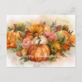 Pompoenoogst herfstkleuren feestdagenkaart (Voorkant)