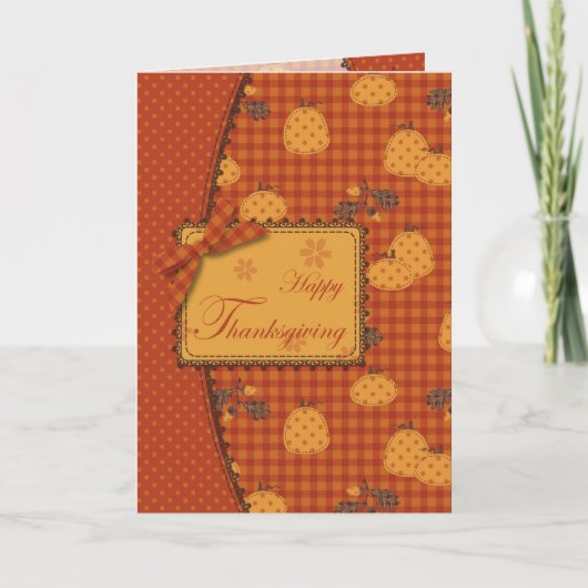 pompoenoogst-Kaart Feestdagen Kaart (Voorkant)