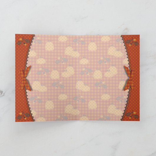 pompoenoogst-Kaart Feestdagen Kaart (Binnen)