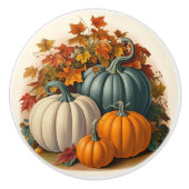 Pompoenoogst keramische knop (Voorkant)