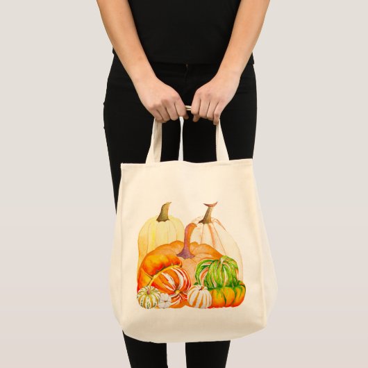 Pompoenoogst op een Canvas tas (1) (Voorkant (product))