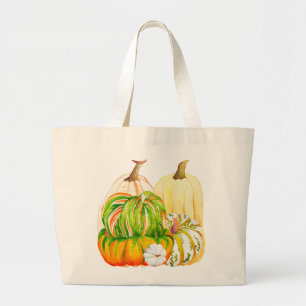 Pompoenoogst op een Canvas tas (11-V)