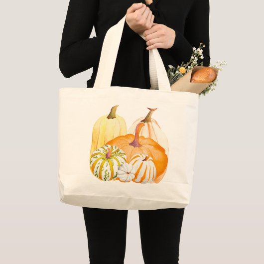Pompoenoogst op een Canvas tas (12-VI) (Voorkant (product))
