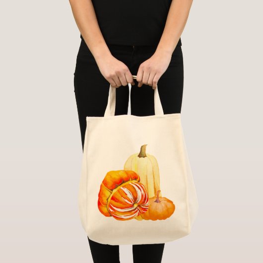 Pompoenoogst op een Canvas tas (3-111) (Voorkant (product))