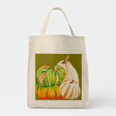 Pompoenoogst op een Canvas tas (5-III) (Achterkant)