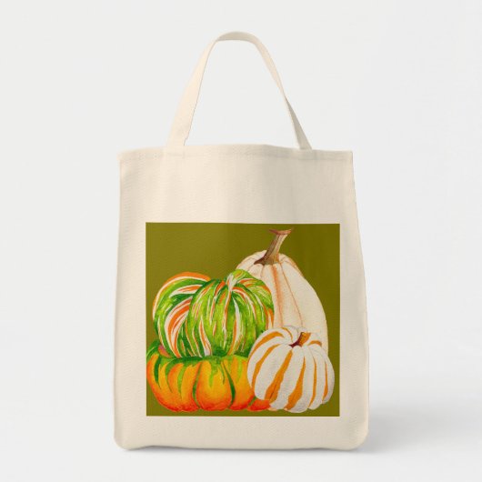 Pompoenoogst op een Canvas tas (5-III) (Voorkant)