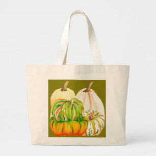 Pompoenoogst op een Canvas tas (9-IV)