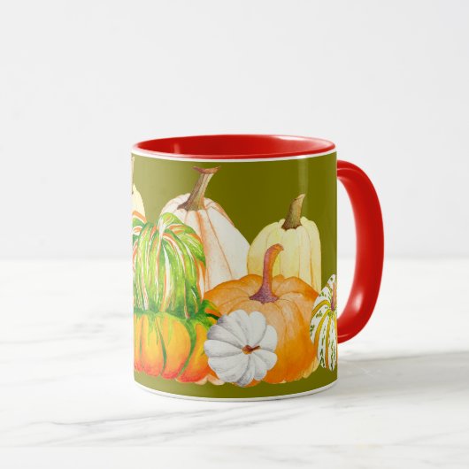 Pompoenoogst op een Combo-Mok (2) Mok (Voorkant rechts)