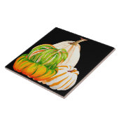 Pompoenoogst op een keramische Tegel (2B) Tegeltje (Zijkant)