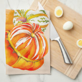 Pompoenoogst op een keukenhanddoek (Quarter Fold)