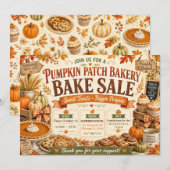 Pompoenoogst Rustieke Herfst Bakverkoop Kaart (Voorkant / Achterkant)