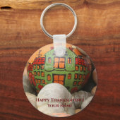 Pompoenoogst Sleutelhanger (Voorkant)