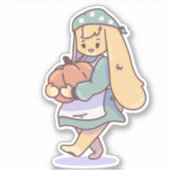 Pompoenoogst Sticker (Voorkant)