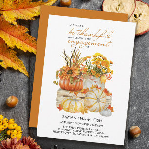 Pompoenoogst Thanksgiving Verloving Feest Kaart