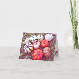 Pompoenoogst Thanksgiving Vouw Kerstkaart Feestdagen Kaart