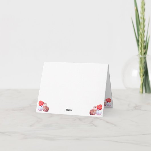 Pompoenoogst Thanksgiving Vouw Kerstkaart Feestdagen Kaart (Achterkant)