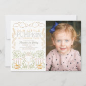 Pompoenoogst vogelverschrikker foto Verjaardag Kaart (Voorkant)