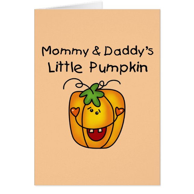 Pompoenoverhemden en -cadeaus van mama en papa (Voorkant)