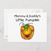 Pompoenoverhemden en -cadeaus van mama en papa briefkaart (Voorkant / Achterkant)