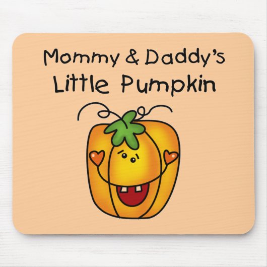 Pompoenoverhemden en -cadeaus van mama en papa muismat (Voorkant)