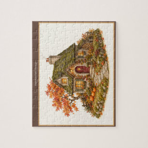 Pompoenpad Herfst Cottage Puzzel