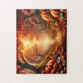 Pompoenpad Herfstbos Legpuzzel (Verticaal)
