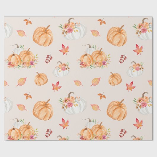 Pompoenpakpapier Cadeaupapier (Vlak)