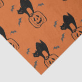 Pompoenpapier en zwart kattepapier tissuepapier (Detail)