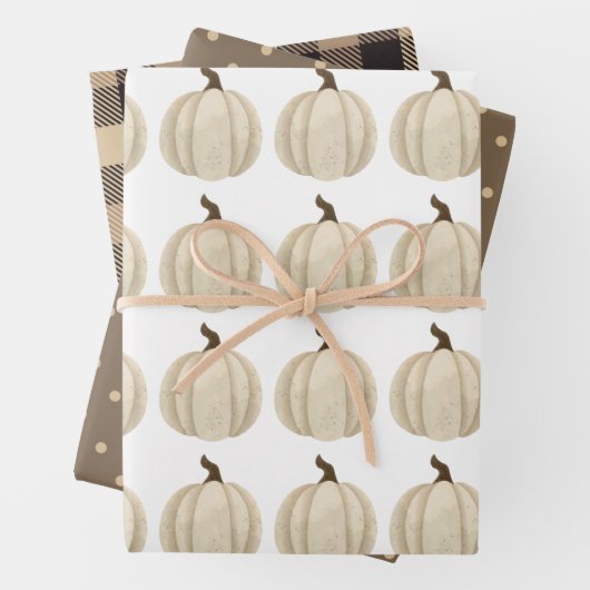 Pompoenpapier, Herfst, verpakkingspapier Inpakpapier Vel (In situ)