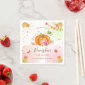 Pompoenpapier Servet Herfst Baby shower Girl Pink (Insitu)