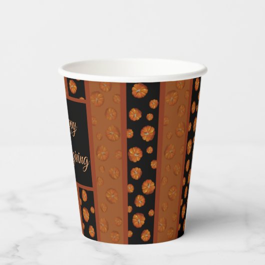 Pompoenpapierbakken Papieren Bekers (Achterkant)