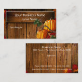 Pompoenpatch rustiek visitekaartje (Voorkant / Achterkant)