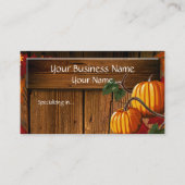 Pompoenpatch rustiek visitekaartje (Voorkant)