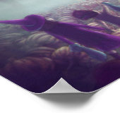 Pompoenpatchheks die naar het verleden vliegen poster (Hoek)