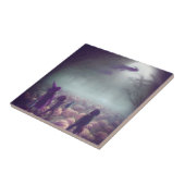 Pompoenpatchheks die naar het verleden vliegen tegeltje (Zijkant)