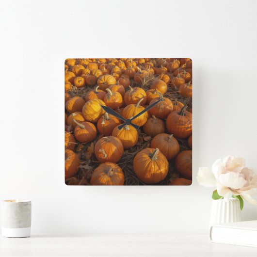 pompoenpatchklok vierkante klok (Huis)