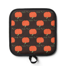 Pompoenpatchpothouder (bruin en Sinaasappel)